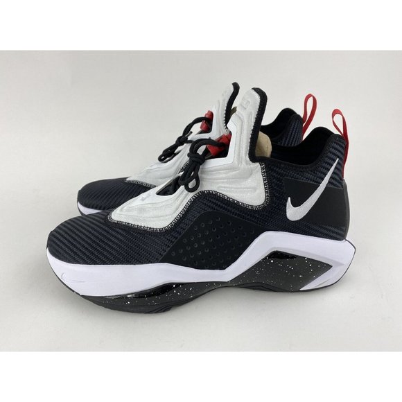 Nike LeBron Soldier 14 Black White Men's Basketball Shoes Red XIV CK6024 002 - Picture 10 of 12